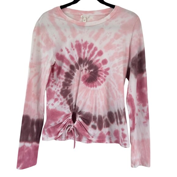 Self Esteem Tops - Self Esteem Selfie Pink Purple Long Sleeved Tie Dye Tee Women's Size Medium